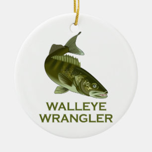 Walleye Wrangler Keramisch Ornament