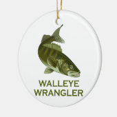 Walleye Wrangler Keramisch Ornament (Links)