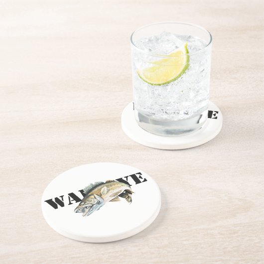 Walleye Zandsteen Onderzetter (Zijkant)