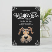 Walleyed dog Halloween feest Feestdagenkaart (Staand voorkant)