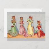 Wallflower Cats door Louis Wain Briefkaart (Voorkant / Achterkant)