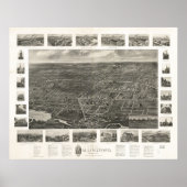 Wallingford Connecticut 1905 Panoramic Map Poster (Voorkant)