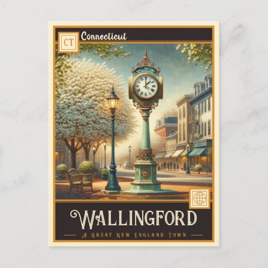 Wallingford, Connecticut |  BRIEFKAART (Voorkant)
