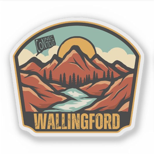 Wallingford, Connecticut Sticker (Voorkant)