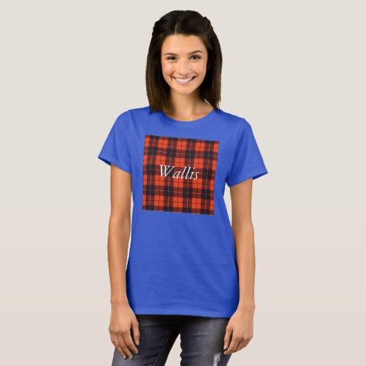 Wallis clan Pset Scottish tartan T-shirt (Voorkant volledig)