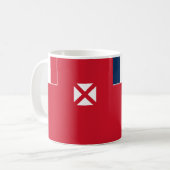 Wallis en Futuna Vlag Keramische Koffie Mok (Voorkant links)