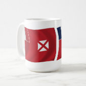 Wallis en Futuna Vlag Mokka Koffiemok (Voorkant links)