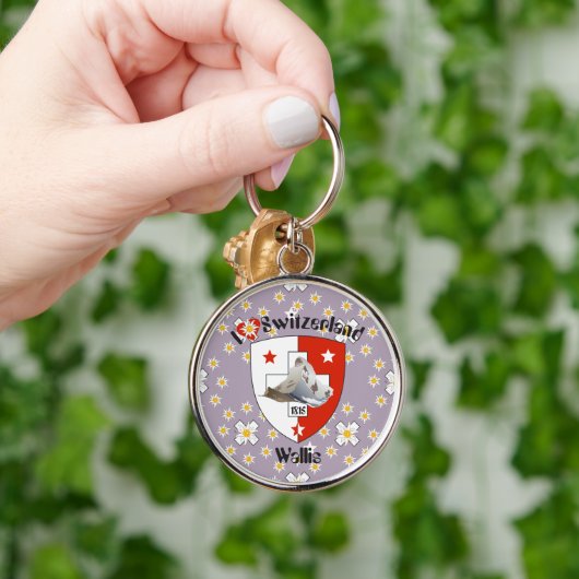 Wallis kanton Zwitserland sleutelhanger (Hand)