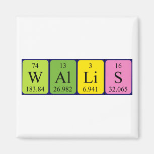 Wallis periodieke tabelnaam magneet