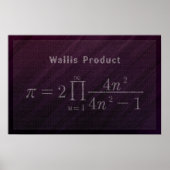 Wallis' Pi Formule - Wiskunde Poster (Voorkant)