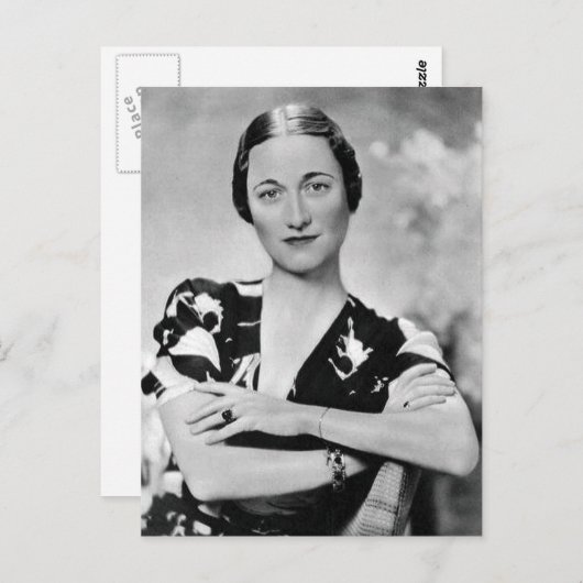Wallis Simpson Briefkaart (Voorkant / Achterkant)