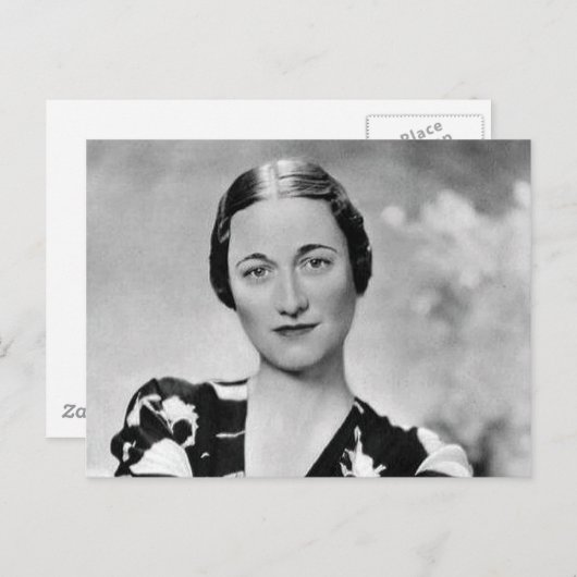 Wallis Simpson Briefkaart (Voorkant / Achterkant)