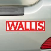 Wallis Stamp Bumpersticker (Op auto)