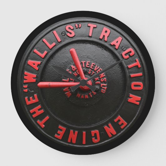 Wallis Trekkende Motor Grote Klok (Voorkant)
