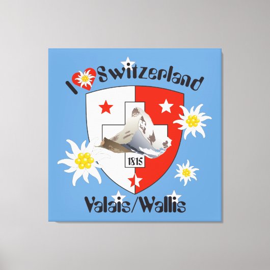 Wallis Valais Schweiz Suisse Leinwand Canvas Afdruk (Voorkant)
