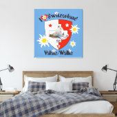 Wallis Valais Schweiz Suisse Leinwand Canvas Afdruk (Insitu (Slaapkamer))