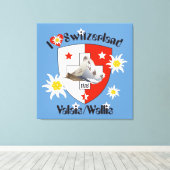 Wallis Valais Schweiz Suisse Leinwand Canvas Afdruk (Insitu (Houten vloer))