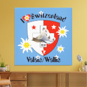 Wallis Valais Schweiz Suisse Leinwand Canvas Afdruk (Insitu (Woonkamer))