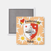 Wallis Valais Schweiz Suisse Magnete Magneet (Voorkant / Achterkant)