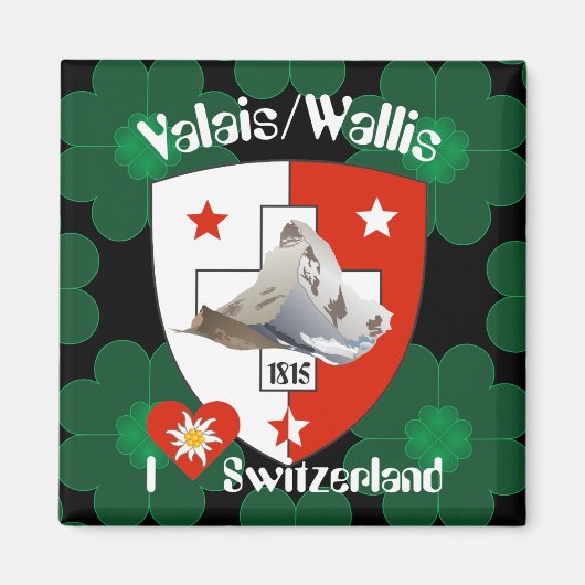 Wallis Valais Schweiz Suisse Magnete Magneet (Voorkant)