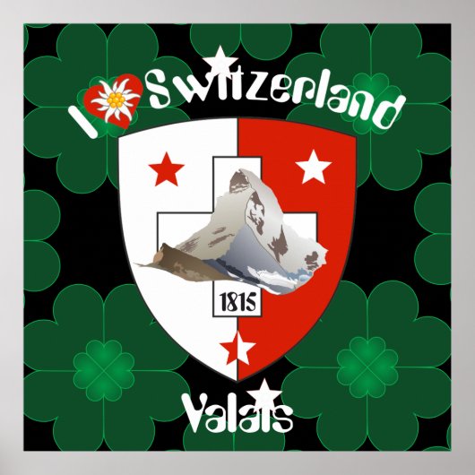 Wallis Valais Schweiz Suisse Poster (Voorkant)
