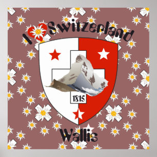 Wallis Valais Schweiz Suisse Poster