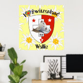 Wallis Valais Schweiz Suisse Poster (Thuiskantoor)