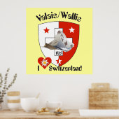 Wallis Valais Schweiz Suisse Poster (Keuken)