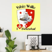 Wallis Valais Schweiz Suisse Poster (Thuiskantoor)