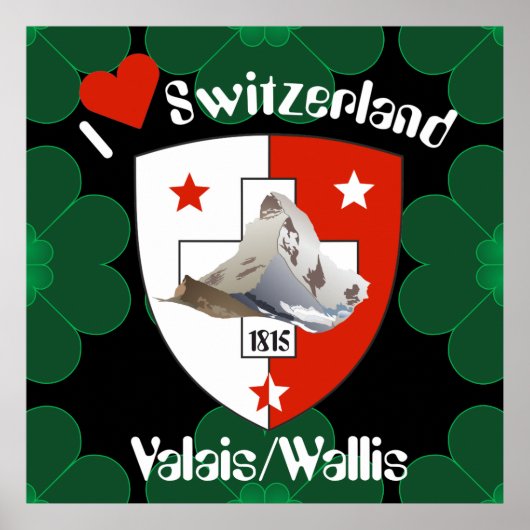 Wallis Valais Schweiz Suisse Poster (Voorkant)