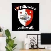 Wallis Valais Schweiz Suisse Poster (Thuiskantoor)