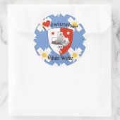Wallis Valais Schweiz Suisse Svizzera Aufkleber Ronde Sticker (Tas)
