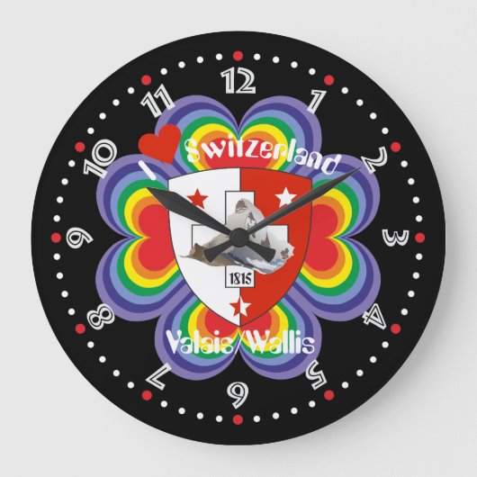 Wallis Valais Schweiz Suisse Uhr Grote Klok (Voorkant)