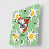 Wallis Valais Schweiz Suisse Uhr Vierkante Klok (Hoek)