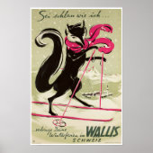Wallis, Valais, Zwitserland, Ski Poster (Voorkant)