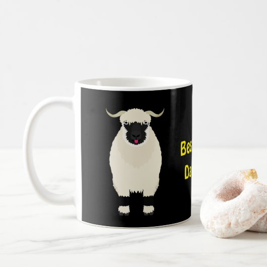 Wallis Zwart Neus Schaap-Beste Schaap Papa Ooit Koffiemok (Met donut)