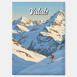 Wallis Zwitserland Skiën Reizen Magneet