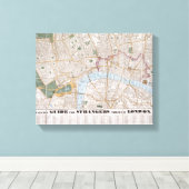Wallis's Guide for Strangers Through London, 1841 Canvas Afdruk (Insitu (Houten vloer))