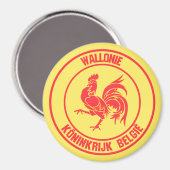 Wallonie Round Emblem Magneet (Voorkant / Achterkant)