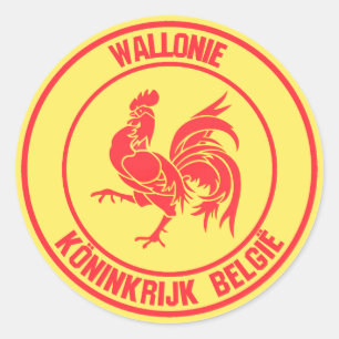 Wallonie Round Emblem Ronde Sticker