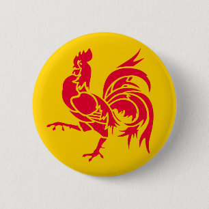 Wallonië vlag België regio franse provincie symbo Ronde Button 5,7 Cm
