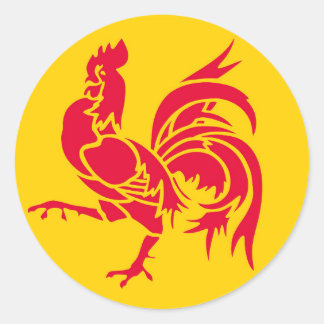 Wallonië vlag België regio franse provincie symbo Ronde Sticker