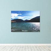 Wallowa Lake, Oregon Canvas Afdruk (Insitu (Houten vloer))