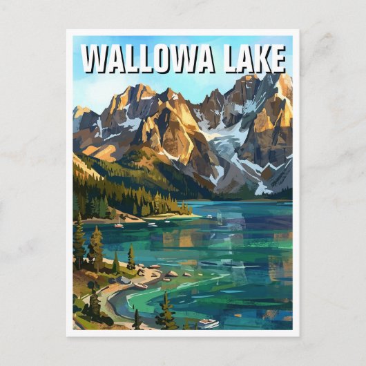 Wallowa-meer Briefkaart (Voorkant)