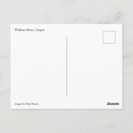 Wallowa, OF Briefkaart (Achterkant)