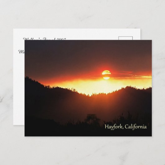 Wallow's Fire van 2007 Briefkaart (Voorkant / Achterkant)