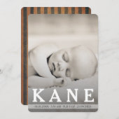 Wallpaper Baby Jongen Geboorte Aankondiging Fotoka (Voorkant / Achterkant)