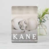 Wallpaper Baby Jongen Geboorte Aankondiging Fotoka (Staand voorkant)