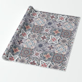 Wallpaper Backsplashes/Talavera geïnspireerde tege Cadeaupapier (Uitgerold)