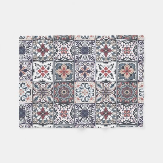 Wallpaper Backsplashes/Talavera geïnspireerde tege Fleece Deken (Voorkant (Horizontaal))